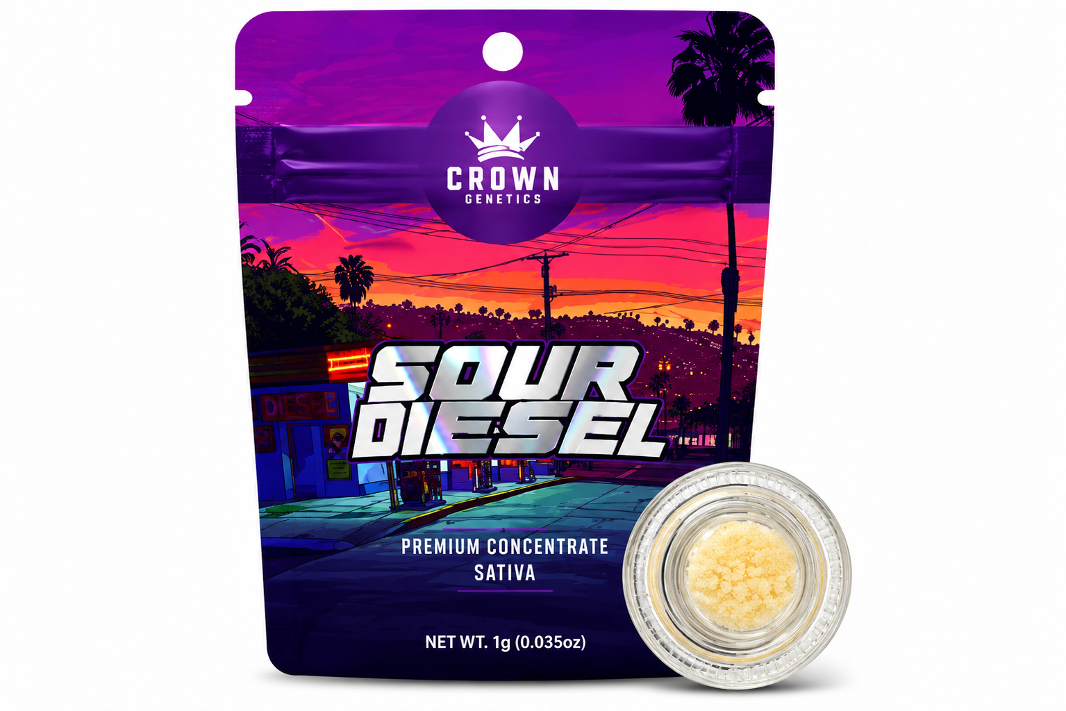 Crown Genetics Sugar (1g) - Sour Diesel