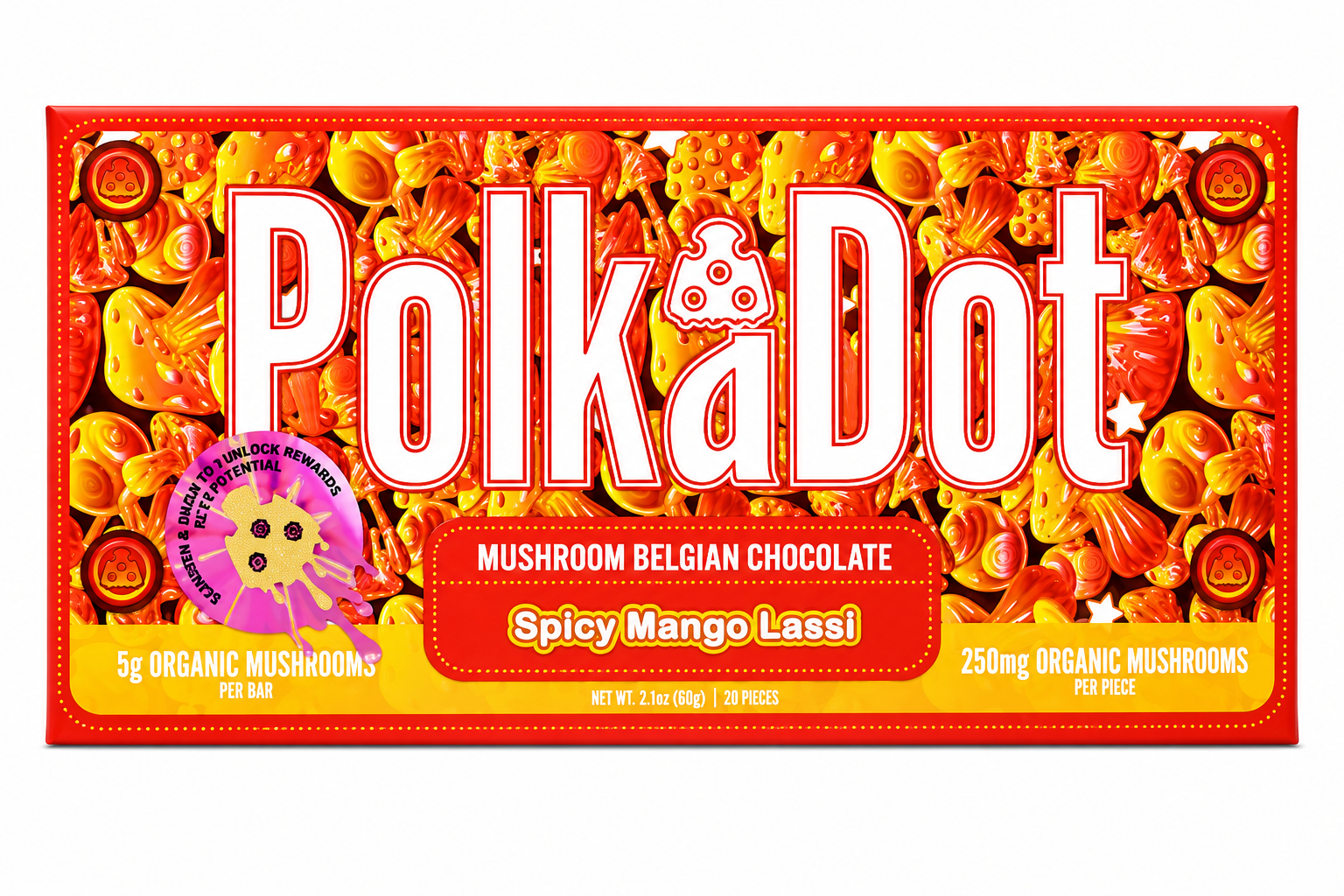 Polka Dots Magic Chocolate (5g) – Spicy Mango Lassi