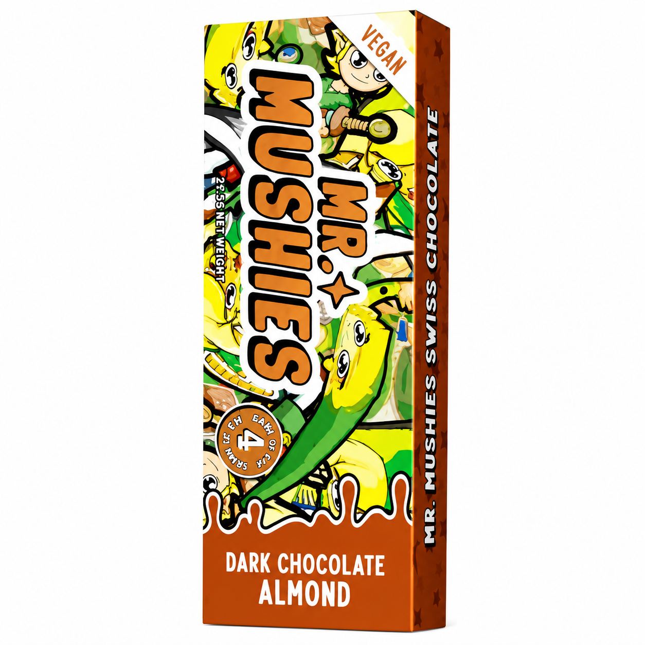 Mr Mushies Choco 4G - Dark Almond Chocolate