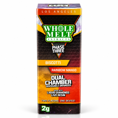 Whole Melt Dual Chamber Disposable (2g) – Biscotti x Rainbow Mango