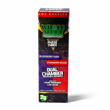 Whole Melt Dual Chamber Disposable (2g) - Blackberry Kush x Strawberry Splash