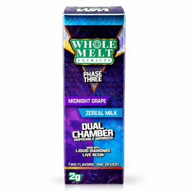 Whole Melt Dual Chamber Disposable (2g) - Midnight Grape x Zereal Milk